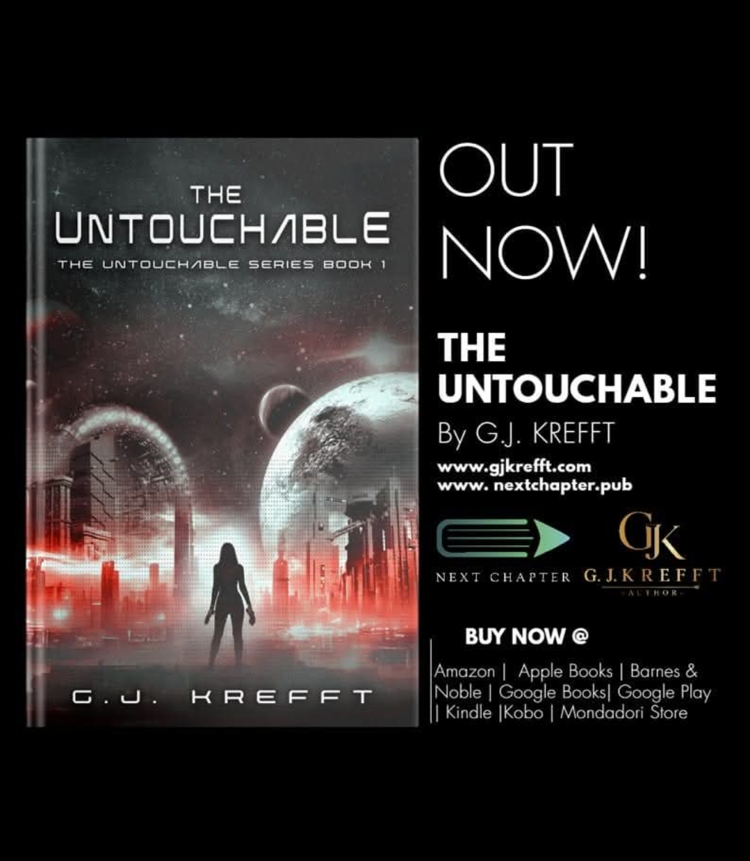 Release of debut novel THE UNTOUCHABLE